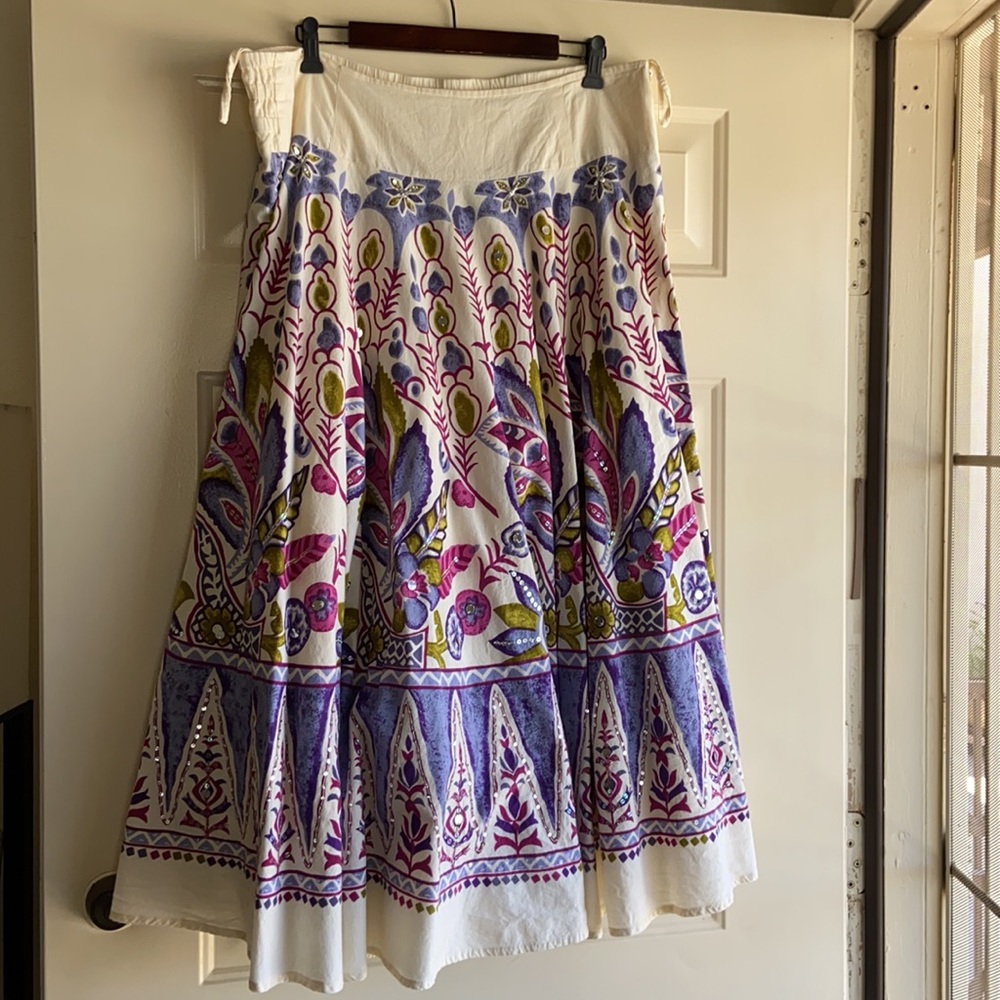 Soft Surroundings colorful flared skirt